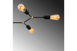Plafondlamp Sparrow - Zwart en Goudkleurig - 6 x 60 W