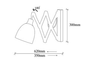 Wandlamp Sivani - Zwart - 40 W