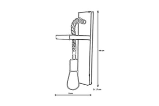 Grenenhouten Wandlamp Ahsap - Naturel en Zwart