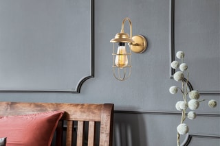 Wandlamp Mahoni - Goudkleurig