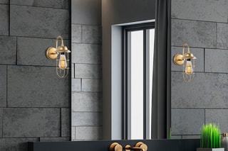 Wandlamp Mahoni - Goudkleurig