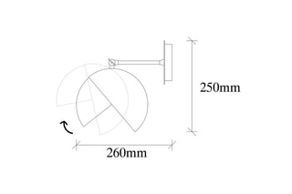 Wandlamp Berceste Zwart
