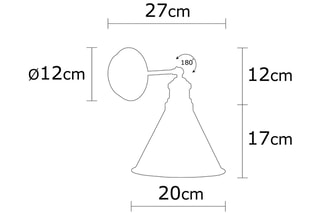 Wandlamp Berceste Bronskleurig