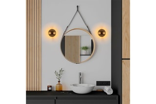 Wandlamp Fungal Goudkleurig