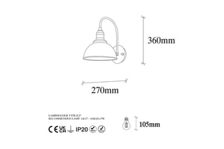 Wandlamp Koperkleurig