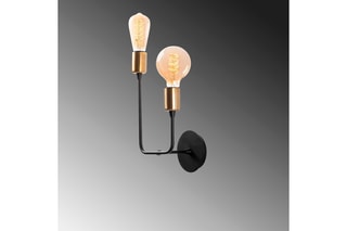 Wandlamp Dolma Zwart en Goudkleurig