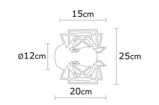 Wandlamp Nemrut  Zwart
