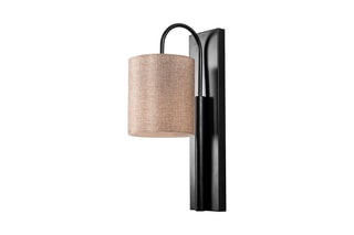 Wandlamp Baston Zwart en Bruin