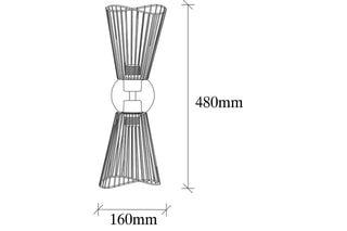 Wandlamp Zeyno Zwart