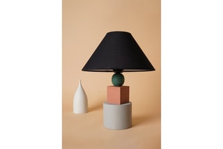 Houten Tafellamp YL586 - Lichtgrijs en Rood