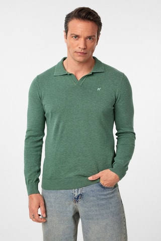 Pull - Vert chiné