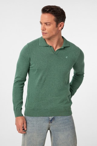 Pull - Vert chiné