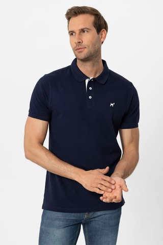 2 polos - Bleu marine et orange