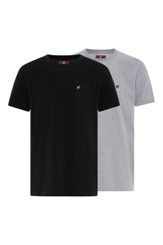 2 t-shirts - Noir et gris chiné