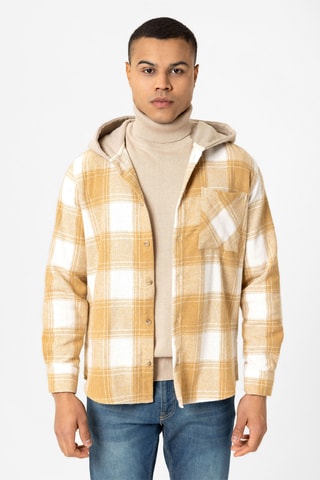Sobrecamisa com capuz - Bege