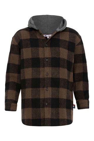 Surchemise à capuche - Marron et noir