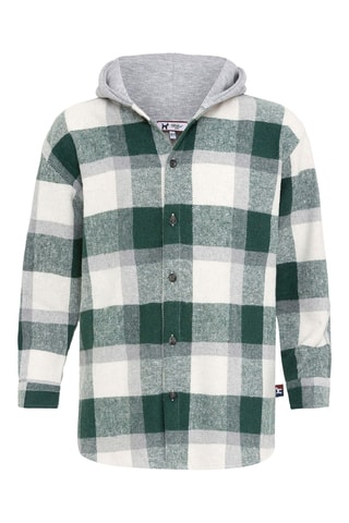 Surchemise à capuche - Vert et blanc