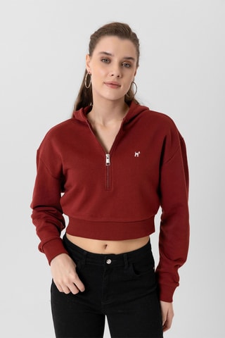 Sweat à capuche - Bordeaux