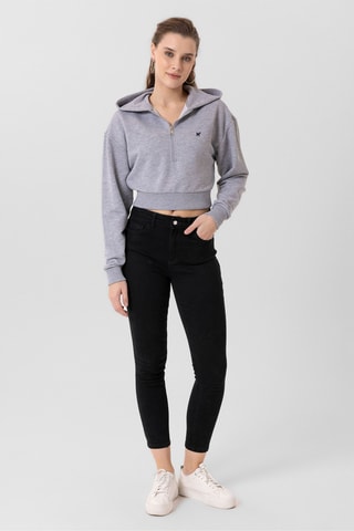 Sweat à capuche - Gris chiné
