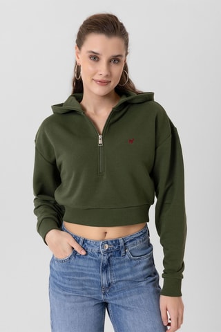 Sweat à capuche - Kaki