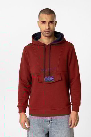 Sweat à capuche - Bordeaux