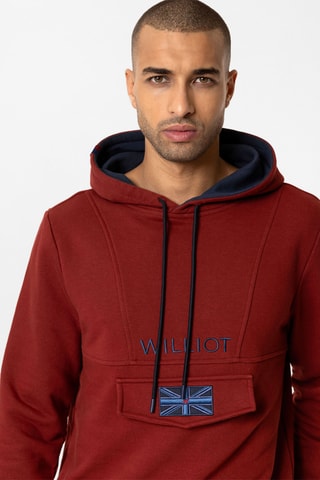 Sweat à capuche - Bordeaux