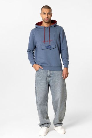 Sweat à capuche - Bleu