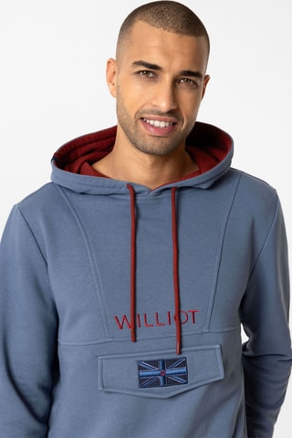 Sweat à capuche - Bleu