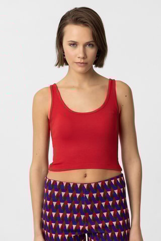 3 crops top - Noir, rouge et gris chiné