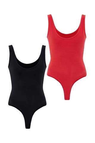 2 bodys - Noir et rouge