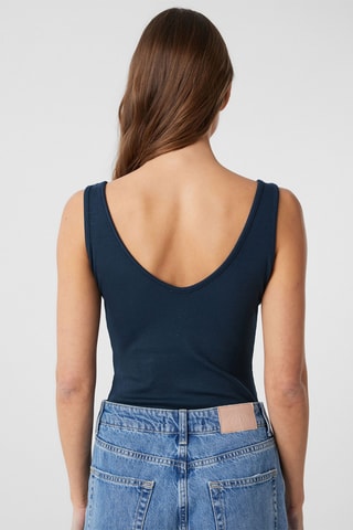 2 bodys - Bleu marine et blanc