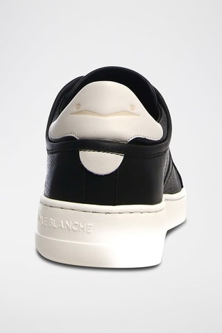 Leren Sneakers Layton Voile Blanche - Zwart