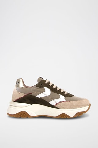 Leren Sneakers - Kaki