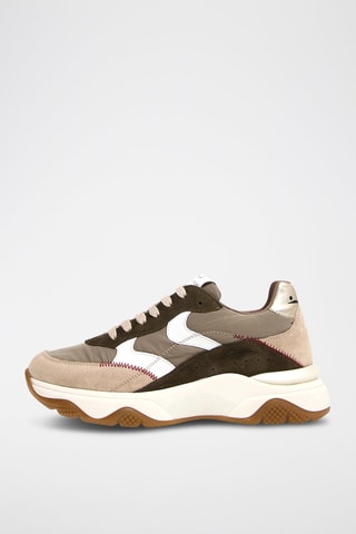 Leren Sneakers - Kaki