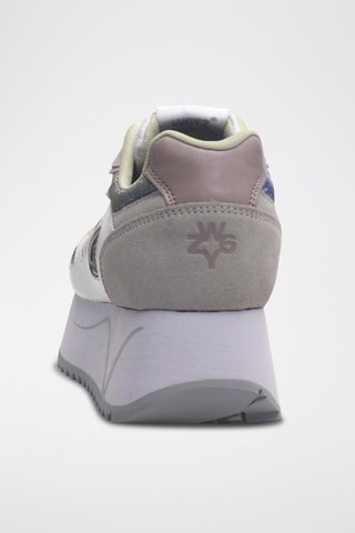 Leren Platform Sneakers Tessa Donkergrijs