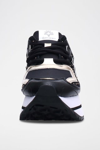 Leren Platform Sneakers Deb Zwart