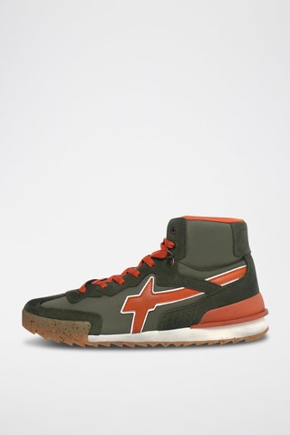 Hoge Nubuck Sneakers Ky - Donkergroen en Oranje
