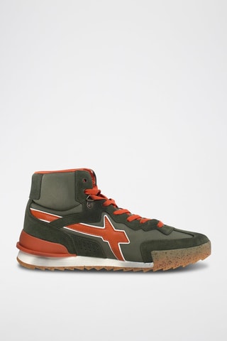 Hoge Nubuck Sneakers Ky - Donkergroen en Oranje