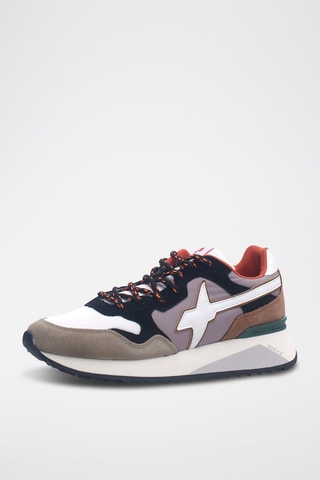 Nubuck en Kalfsleren Sneakers Yak - Taupe en Zwart 