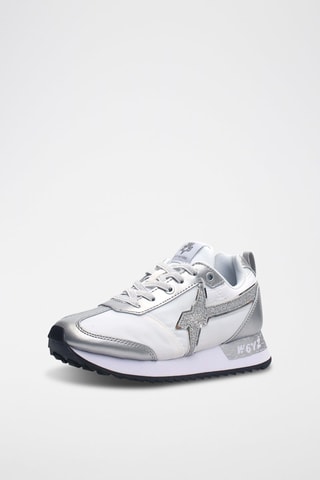 Leren Sneakers Kis - Zilverkleurig