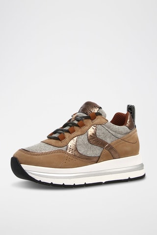 Leren Platform Sneakers Marple - Bruin