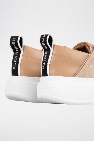 Leren Platform Sneakers - Camel