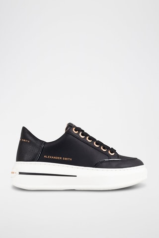Leren Platform Sneakers Lancaster - Zwart