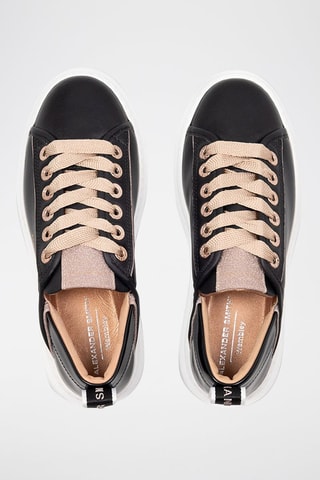Leren Platform Sneakers Wembley - Zwart