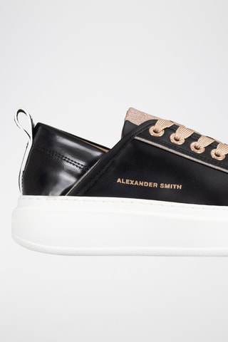 Leren Platform Sneakers Wembley - Zwart
