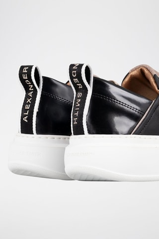 Leren Platform Sneakers Wembley - Zwart