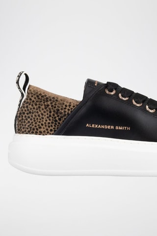 Leren Platform Sneakers Wembley - Zwart