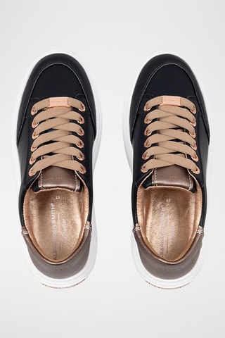 Leren Platform Sneakers Lancaster - Zwart