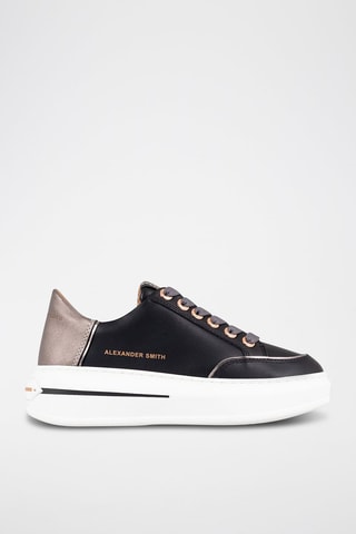 Leren Platform Sneakers Lancaster - Zwart