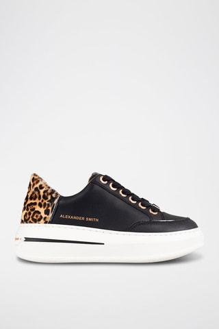 Leren Platform Sneakers Lancaster - Zwart